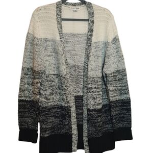 Ombre Cream to Black Colored Caren Sport Open Cardigan Sweater sz 2X